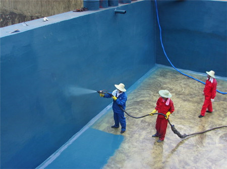 聚脲噴涂可用于游泳池、污水池防水防漏
